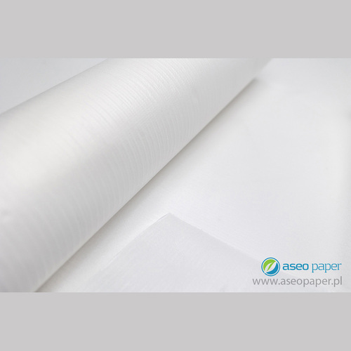 Podkład podfoliowany  szer. 40 cm  x 50 metrów, biały , perf. co 38 cm 2