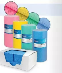 Czyściwo włókninowe w roli 28×37 cm, 115 odcinków, 55 g/m², RÓŻOWE, SITEC 310 SOFT 2